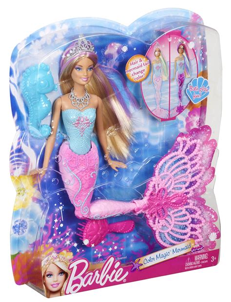 New Barbie Colour Magic Mermaid Doll Girl T Fun Friends Collectible