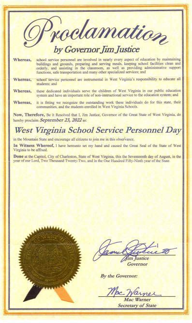 Braxton County Board Shares Proclamation Recognizing School Service