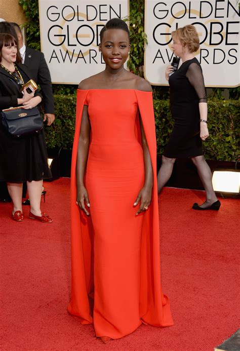 Lupita Nyongo Made A Stunning Golden Globes Arrival In Her Red Ralph