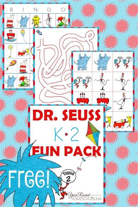 Free Dr Seuss K 2 Fun Pack Dr Seuss Classroom Dr Seuss Day Dr