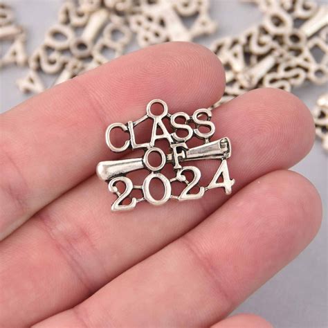 5 Silver 2024 Graduation Charms Class Of 2024 Graduation Charm Chs796