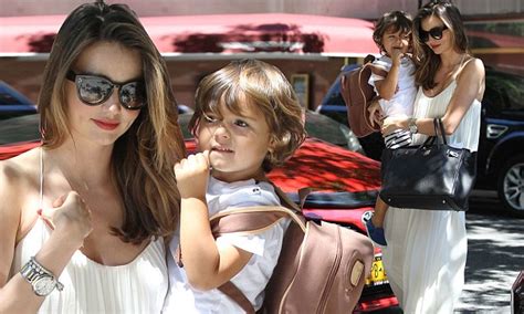 Miranda Kerr Looks Positively Angelic With Son Flynn Daily Mail Online