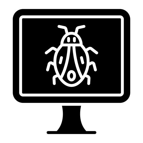 Computer Bug Glyph Icon 8903696 Vector Art At Vecteezy