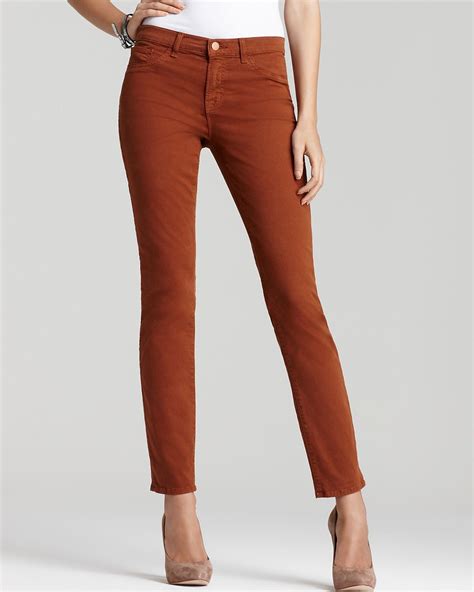 J Brand Luxe Twill Skinny Jeans In Terra Cotta Women Bloomingdale S