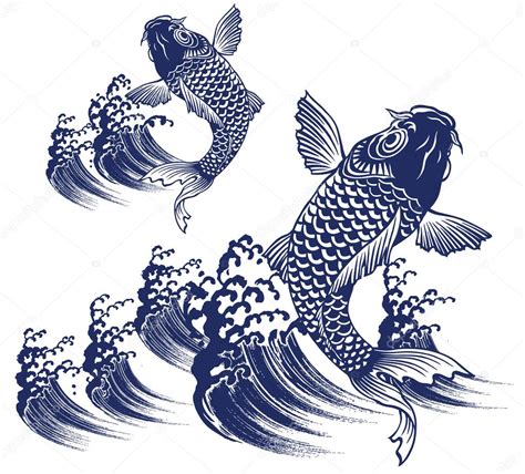 japanese carp — stock vector © daicokuebisu 27660533