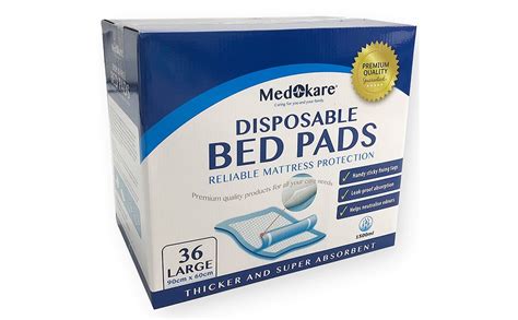 Medokare Disposable Incontinence Bed Pads Hospital Grade 1500ml