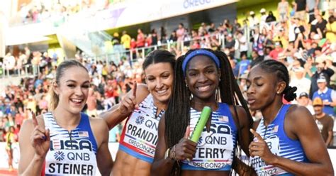 usa win women s world 4x100m relay gold breitbart