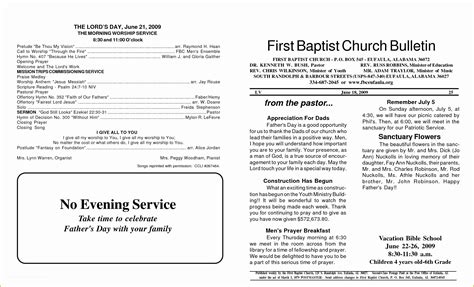 33 free church bulletin templates (+church programs) a church bulletin template is an excellent written tool to communicate what your church is all about. Free Church Program Template Microsoft Word Of 8 Best Of ...