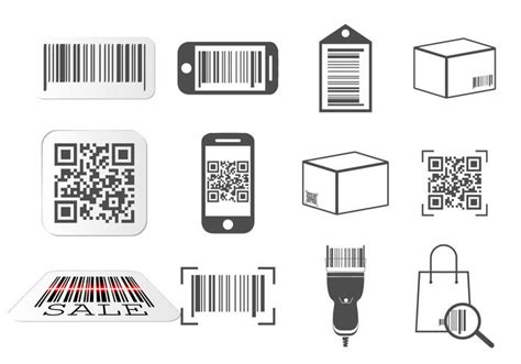 Qr Code And Barcode Icons Set 115161 Vector Art At Vecteezy