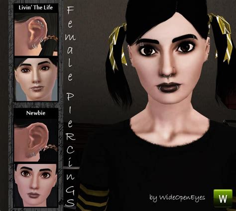 My Sims 3 Blog Male And Female Piercings Set By Wideopeneyes
