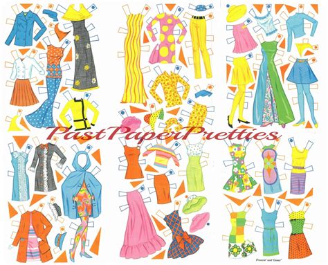 vintage paper dolls francie and casey c 1967 printable pdf etsy