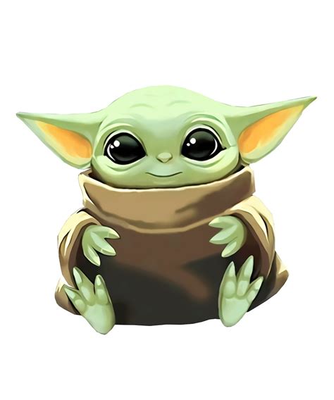 Baby Yoda Plain PNG JPG files | Etsy