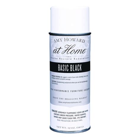 Amy Howard At Home 12 Oz Basic Black Furniture Lacquer Gloss Finish