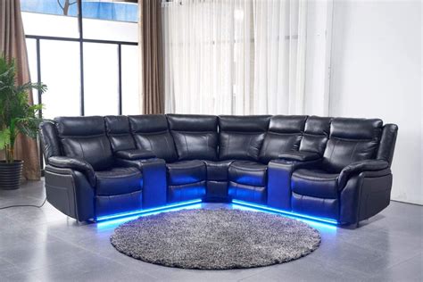 Esofastore Contemporary Power Motion Recliner Sectional Sofa Set W Usb