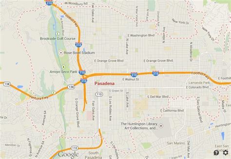 Map Of Pasadena