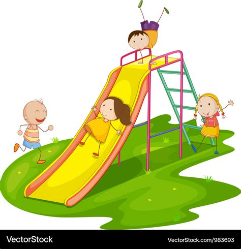 Playground Slide Royalty Free Vector Image Vectorstock