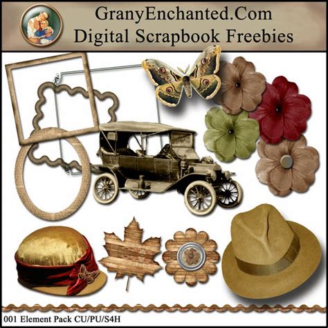 Granny Enchanteds Blog Free Newsprint Digital Scrapbook Element Pack 01