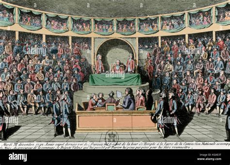 French Revolution 1789 1799 National Convention Interrogation Of King Louis Xvi Before The