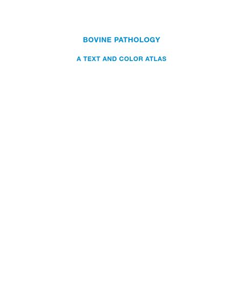 Solution Bovine Pathology A Text And Color Atlas Studypool