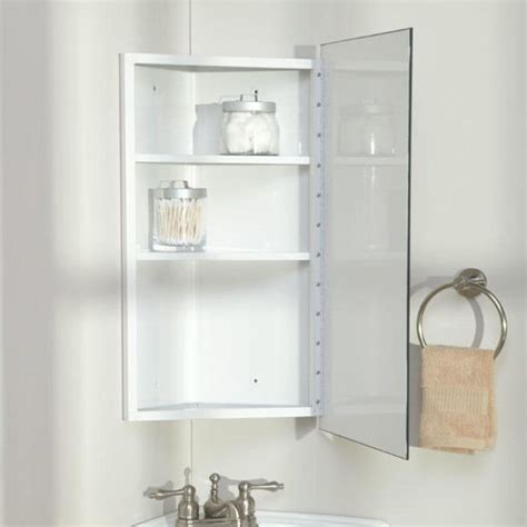 Carrington Stainless Steel Corner Medicine Cabinet Medicine Cabinets