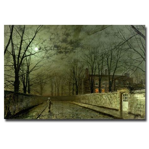 John Atkinson Grimshaw Print On Canvas Moonlight Painting