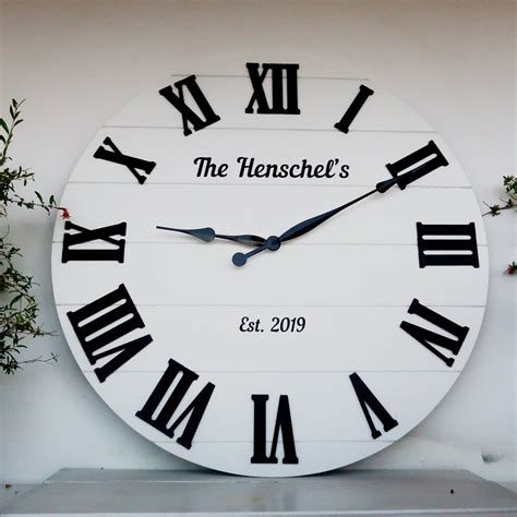 2830 Personalized Wall Clock Large Wall Clock Etsy