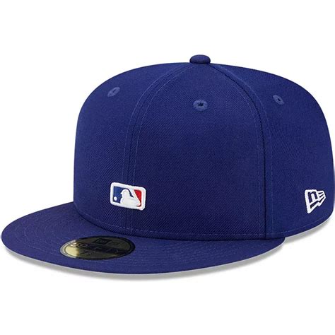 New Era Flat Brim 59fifty Reverse Logo Los Angeles Dodgers Mlb Blue