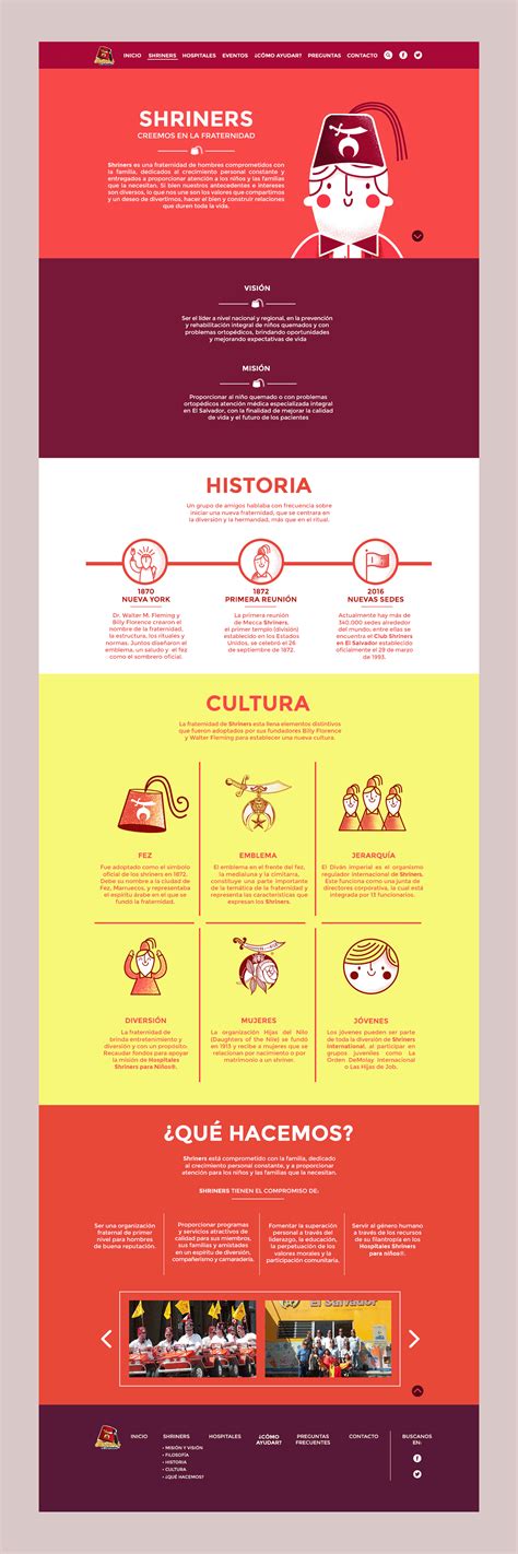 Website Shriners El Salvador on Behance