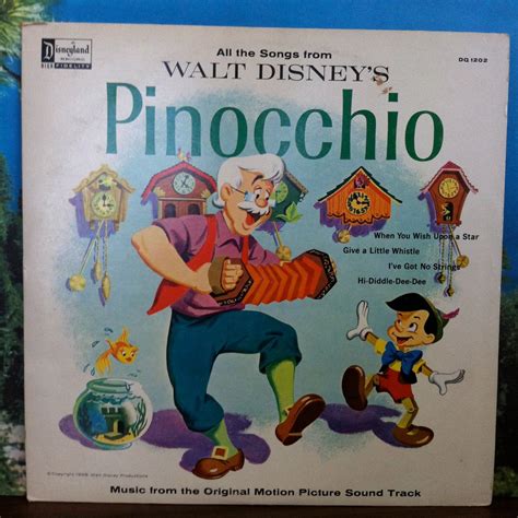 Walt Disneys Pinocchio Songs Vinyl Record Lp 1959 Disneyland Music