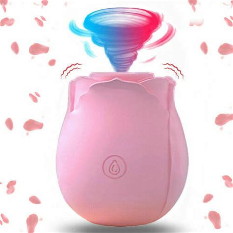 Rose Clit Licking Sucking Vibrator G Spot Dildo Oral Sex Toys For Women