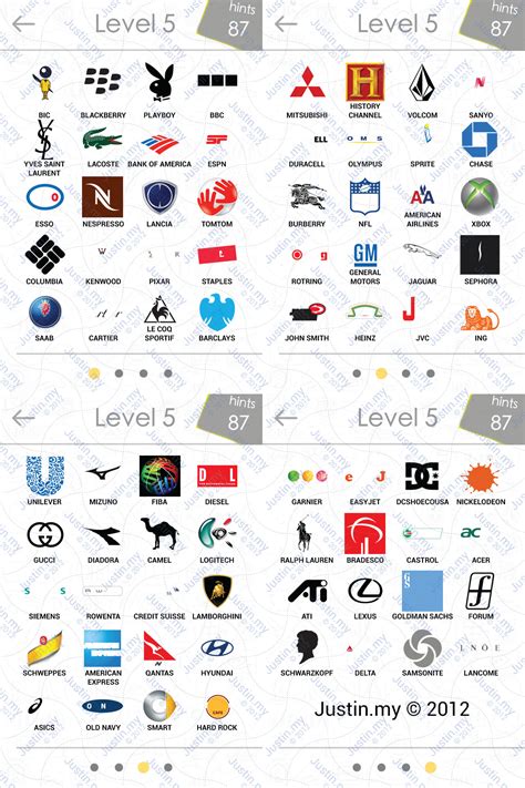 Logos And Names For Logo Quiz Level 1