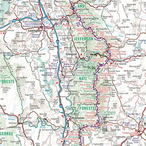 Blue Ridge Parkway Recreation Map Benchmark Maps