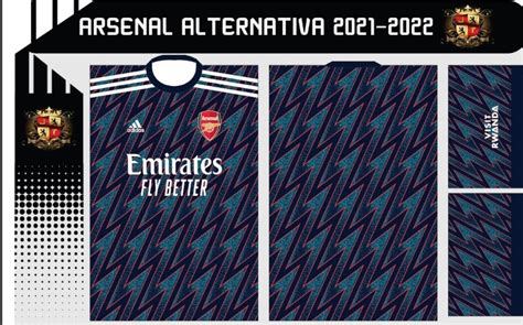 Vetor Da Camisa Arsenal Alternativa 2021 2022 Elo7