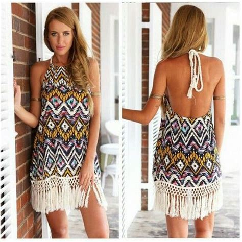 Pin De Normy En Boho Style Bohemia Hippie Vestidos Casuales Cortos Moda Femenina Moda