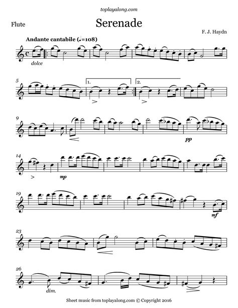 Top Intermediate Classical Flute Sheet Music