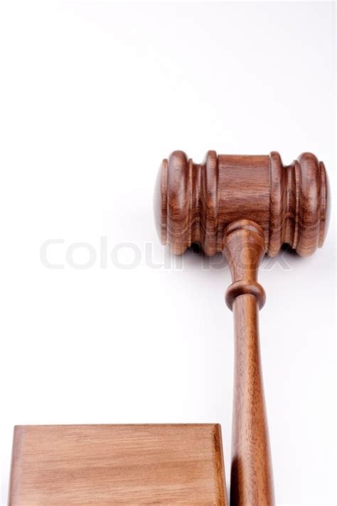 Wooden Hammer Used In Court And In Stock Image Colourbox