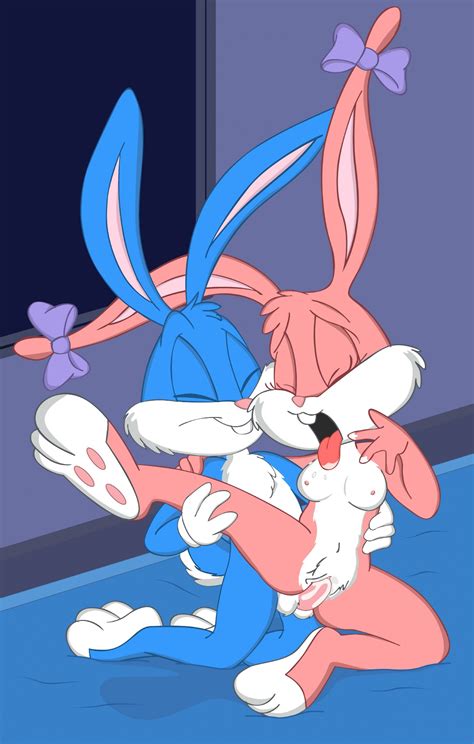 Rule 34 Anthro Babs Bunny Blue Fur Bow Breasts Buster Bunny Closed