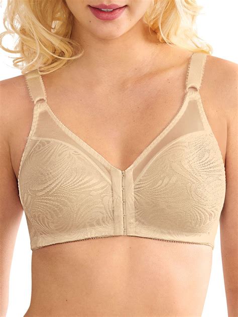 Bali Df Double Support Front Close Wirefree Bra In Natural Lyst