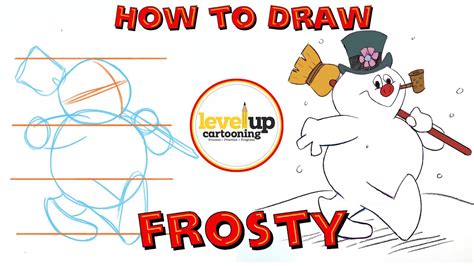 how to draw frosty the snowman step by step youtube