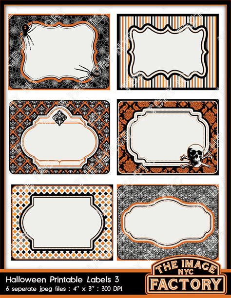 Halloween Printable Labels And Tags For T Tags Place Cards Recipe