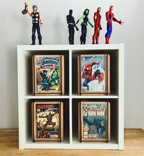 Comic Book Storage Boxes With Comic Frame 3 Pack Perfect For Display