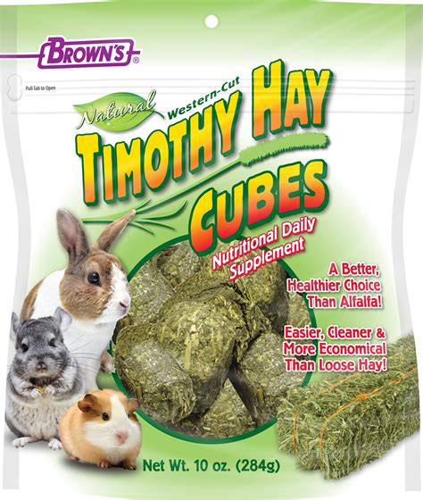 Browns Natural Timothy Hay Cubes Chinchilla Guinea Pig And Rabbit Food