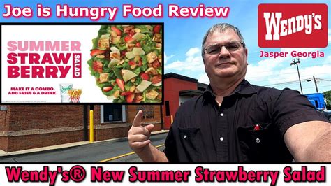Wendy's® New Summer Strawberry Salad Review | Joe is Hungry 🥓🧀🐔🥬🍭 - YouTube