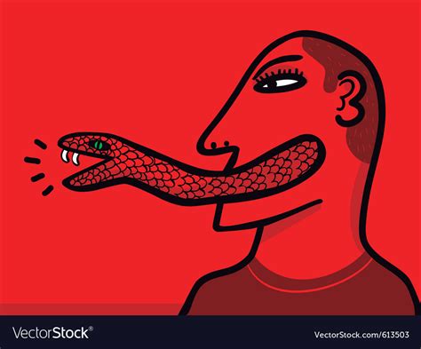 Snake Tongue Royalty Free Vector Image Vectorstock