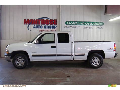 2002 Chevrolet Silverado 1500 Ls Extended Cab 4x4 In Summit White