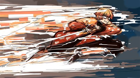 Demon Slayer Angry Zenitsu Agatsuma With Sword Hd Anime Wallpapers Hd