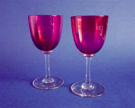 Premier Antiques Victorian Cranberry Drinking Glasses