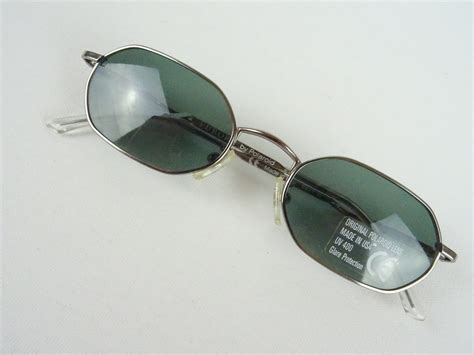 polaroid sonnenbrille kleine eckige gläser dunkle tönung metallgestell uv schutz gr m vintage
