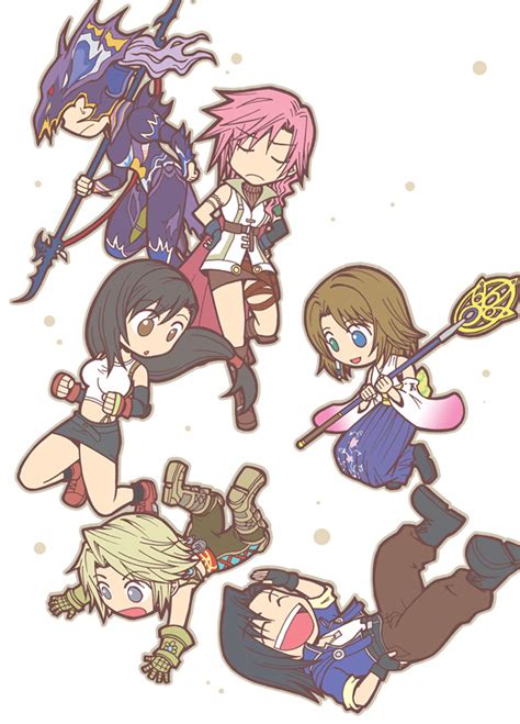 Beshiexe Cain Highwind Laguna Loire Lightning Farron Tifa Lockhart Vaan Yuna Yuna Ff10