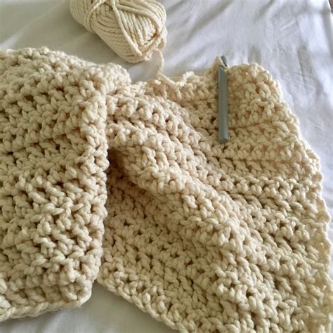 Super Chunky Crochet Throw Pattern Tutorial Sarah Jane Seamstress